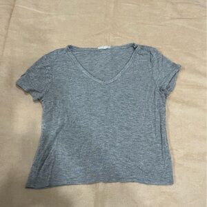 Olivia Rae Heather Gray Crop Tee